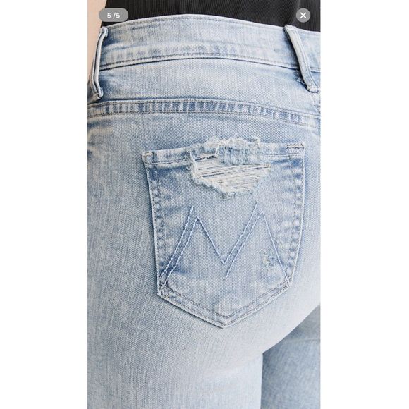 MOTHER The Weekender Fray Jeans Action Shot Size 27 - Picture 5 of 9